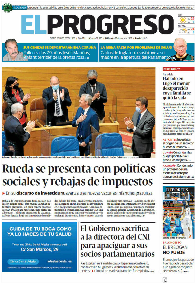 Portada de El Progreso (Espa&ntilde;a)
