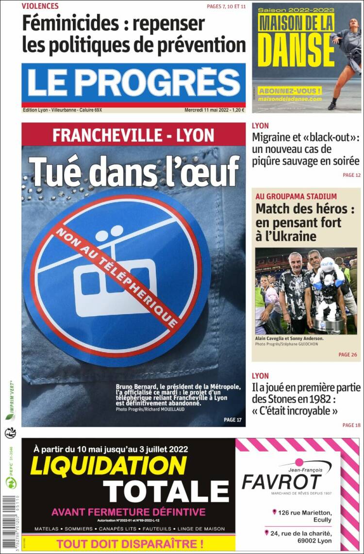 Portada de Progres de Fecamp (Francia)