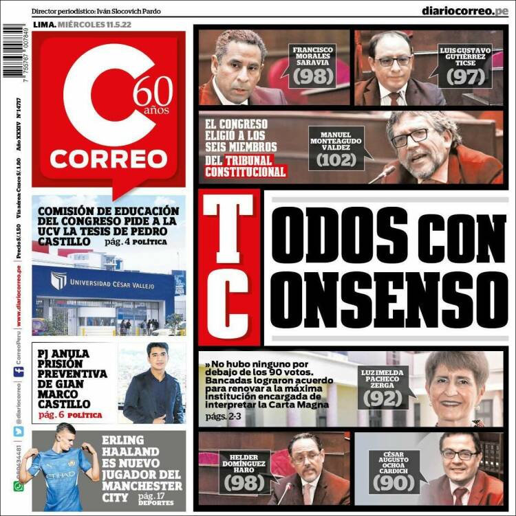 Portada de Diario Correo (Per&uacute;)