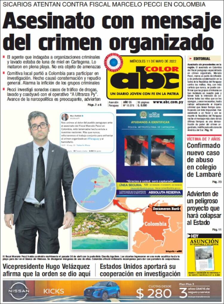 Portada de ABC Color (Paraguay)