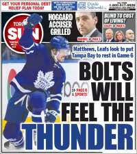 Portada de The Toronto Sun (Canadá)