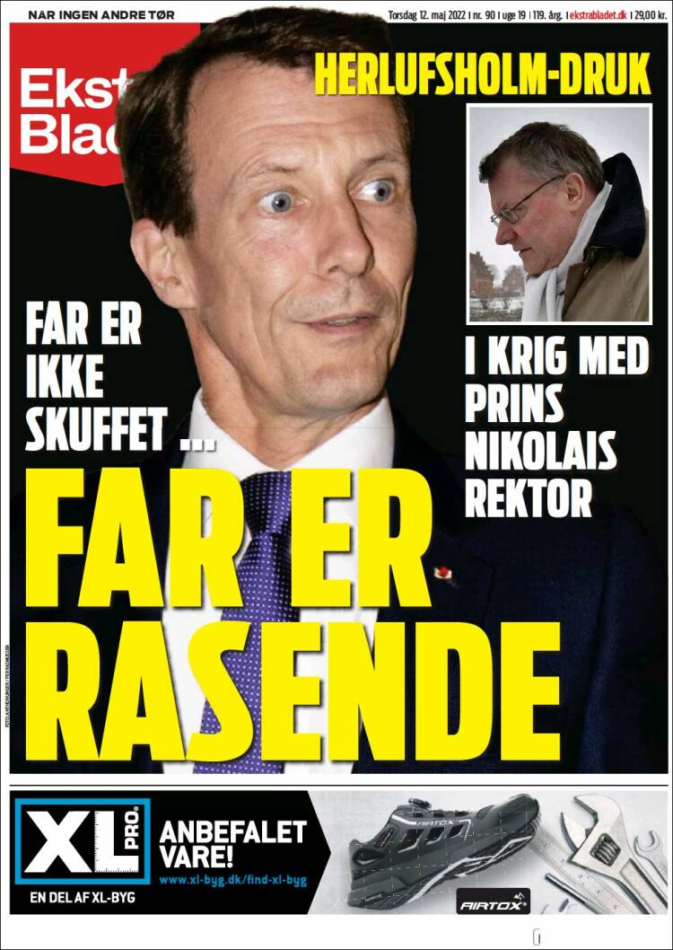 Portada de Ekstra Bladet (Dinamarca)