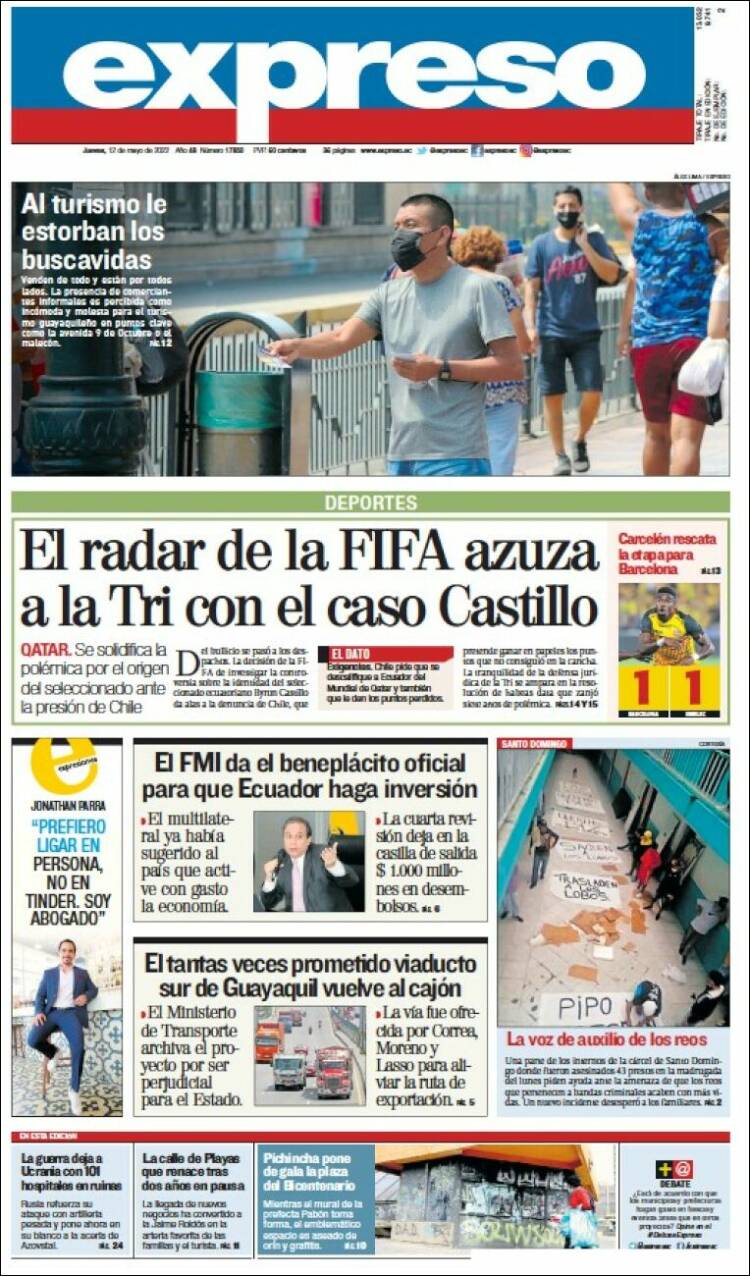 Portada de Expreso (Ecuador)