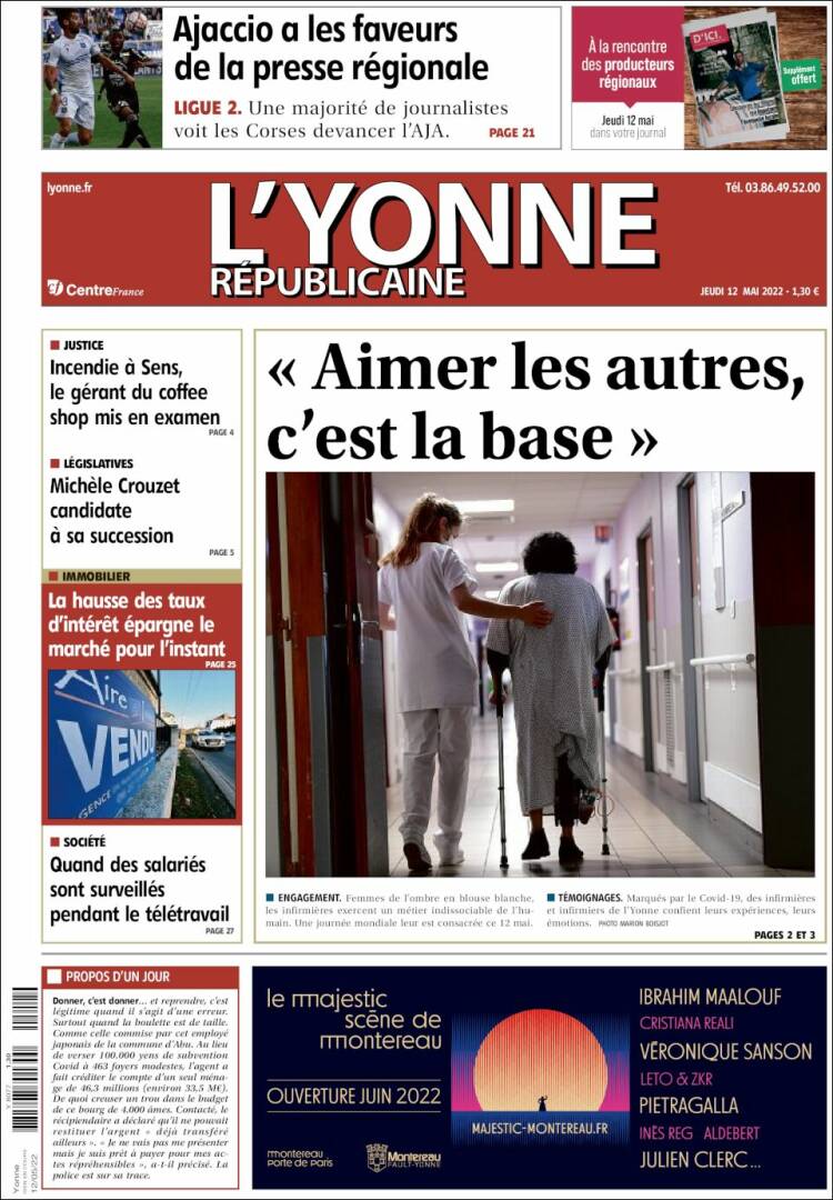 Portada de L'Yonne-Républicaine (Francia)