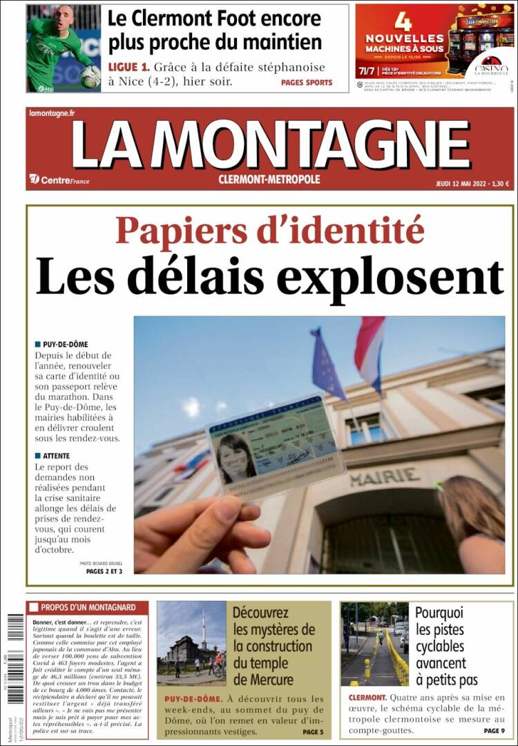 Portada de La Montagne (Francia)