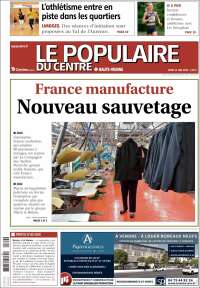 Portada de Le Populaire du Centre (Francia)