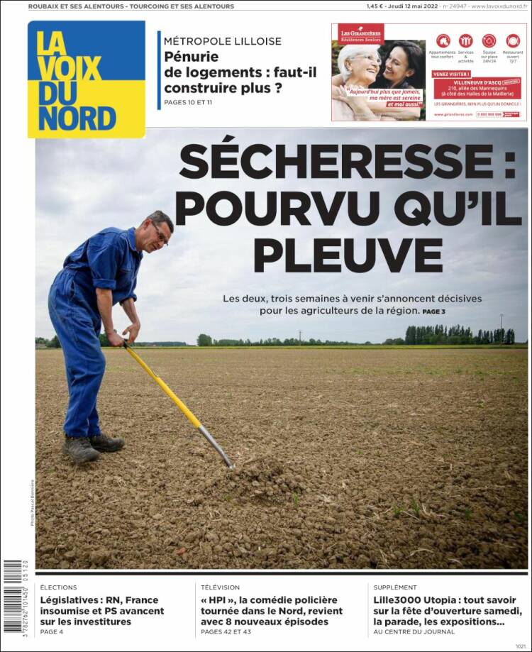 Portada de La Voix du Nord (France)