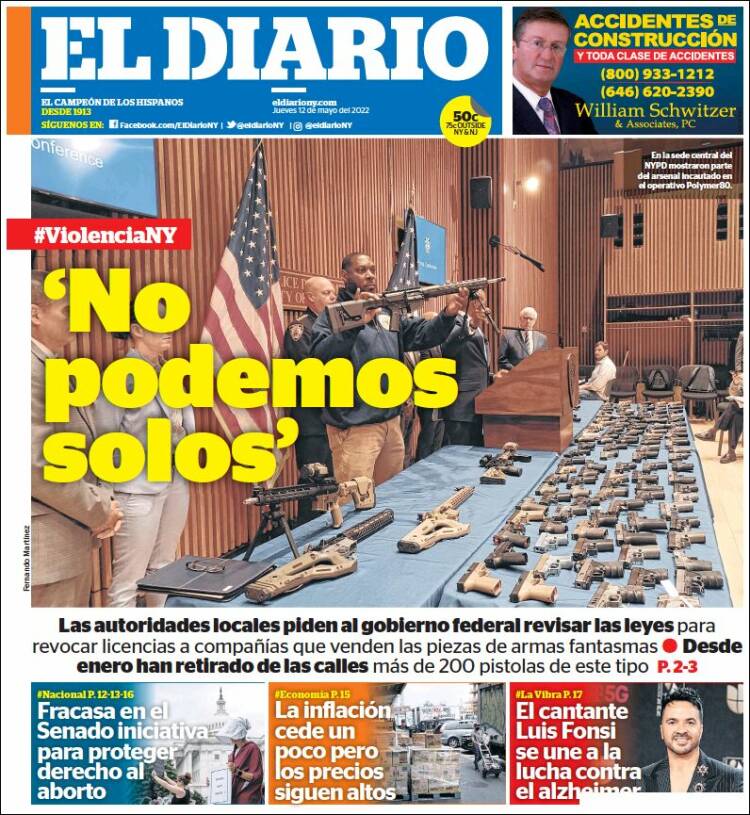 Portada de El Diario NY (USA)