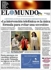 Portada de El Mundo (España)