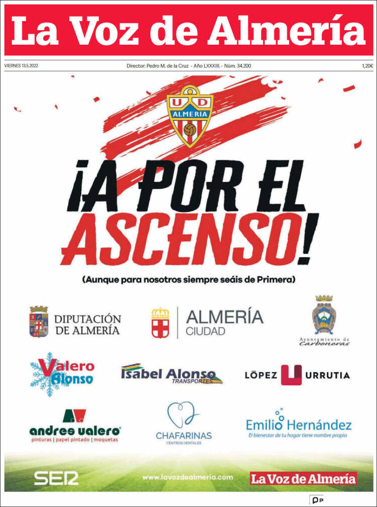 Portada de La Voz de Almería (Espa&ntilde;a)