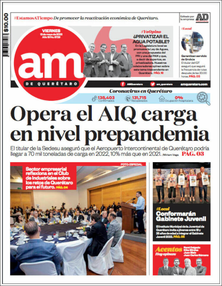 Portada de A.M. Querétaro (México)