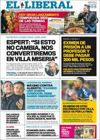 Portada de Diario El Liberal (Argentina)