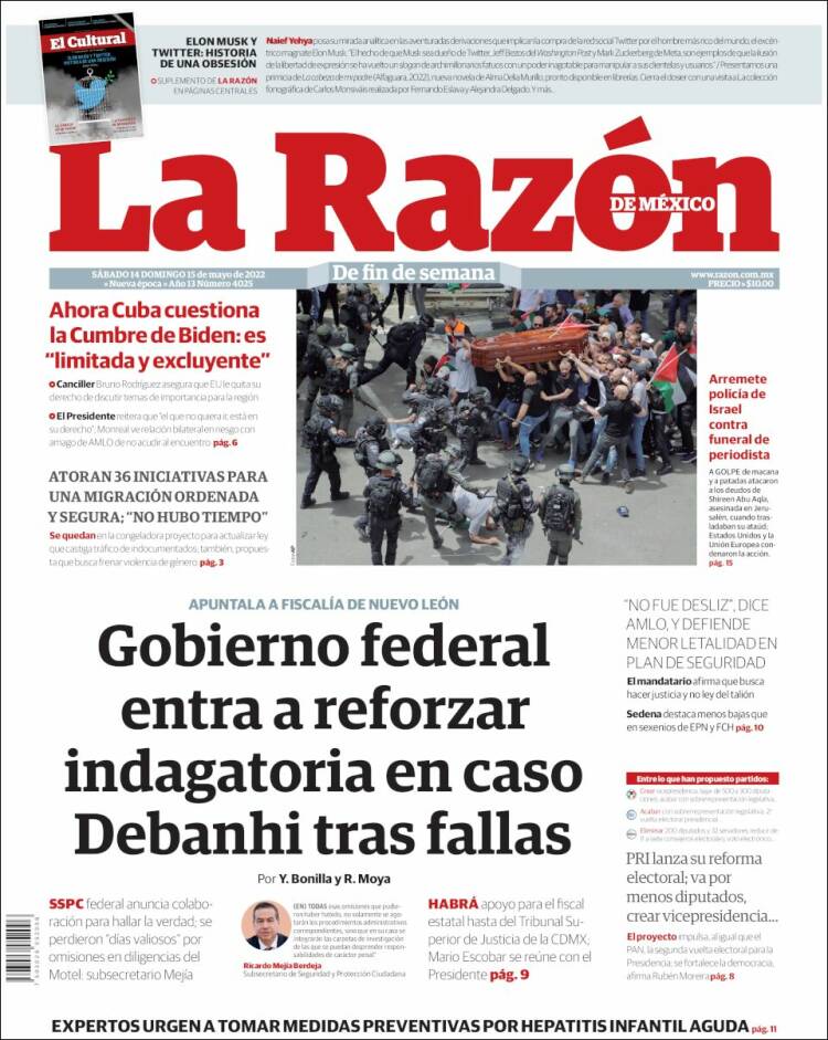 Portada de La Razón (México)