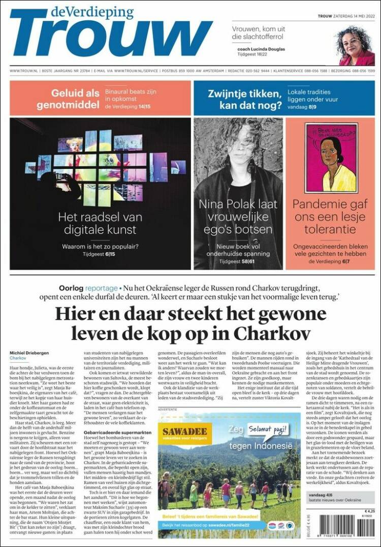 Portada de Trouw (Pays-Bas)