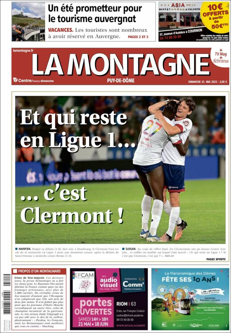 Portada de La Montagne (Francia)