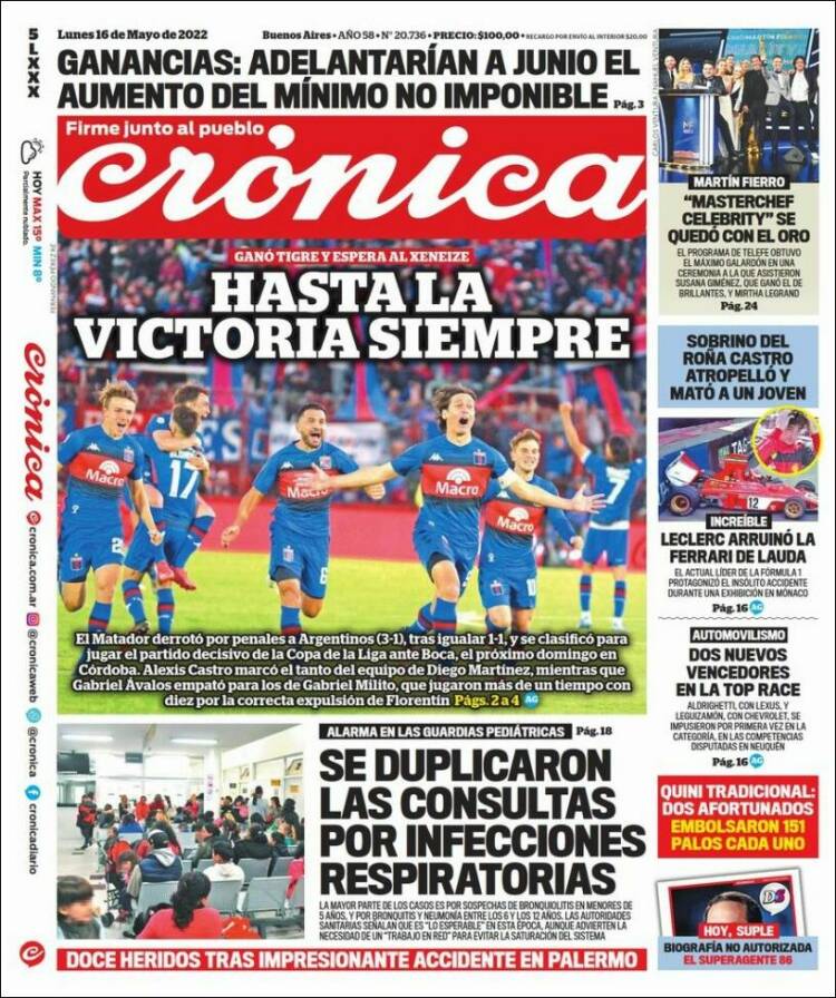 Portada de Diario El Libertador (Argentina)