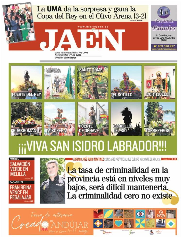 Portada de Diario Jaén (España)