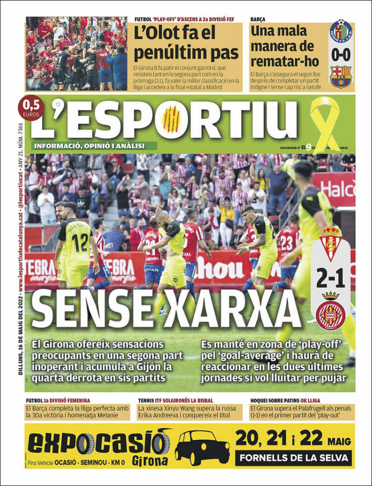 Portada de L'Esportiu : Girona (España)