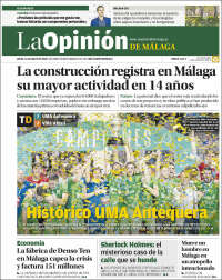 Portada de La Opinión de Málaga (España)