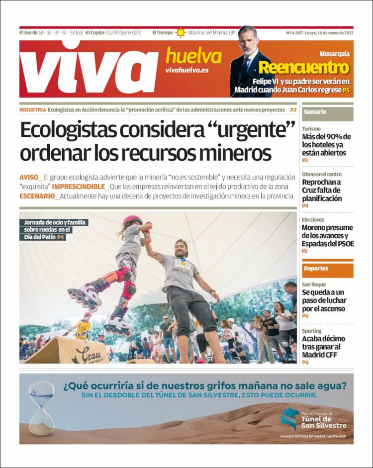 Portada de Viva Huelva (España)