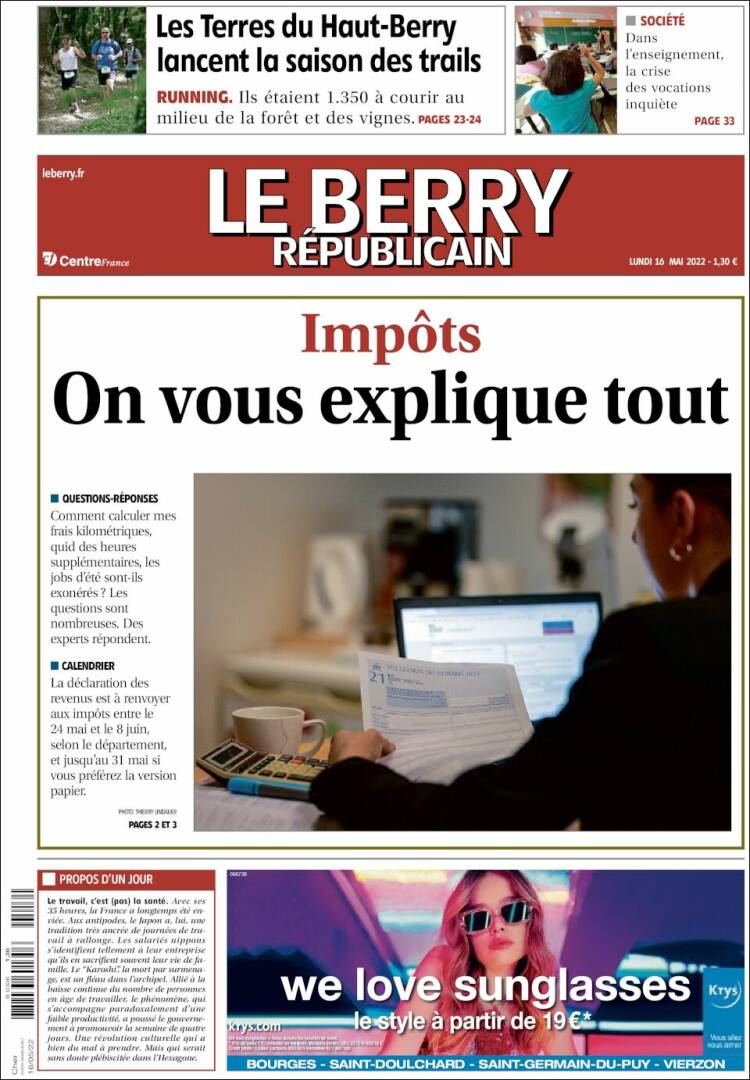 Portada de Berry Republicain (France)