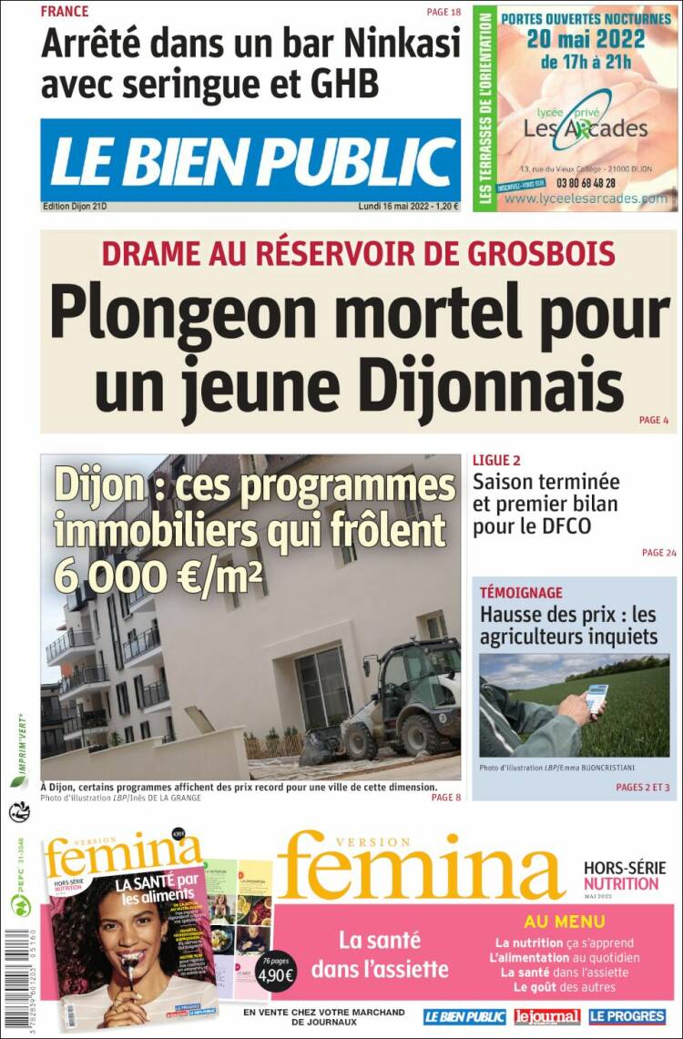Portada de Le Bien Public (France)
