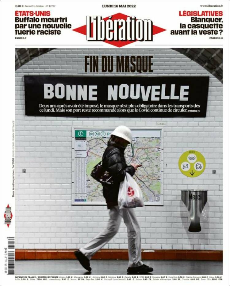 Portada de Libération (France)