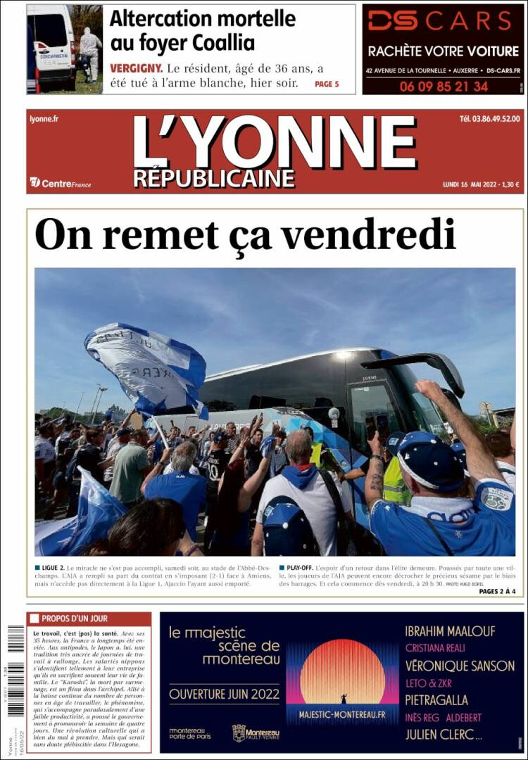 Portada de L'Yonne-Républicaine (France)