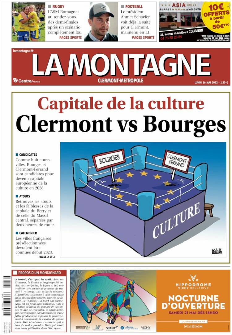 Portada de La Montagne (Francia)