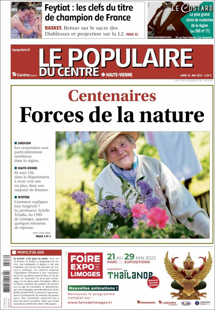 Portada de Le Populaire du Centre (France)