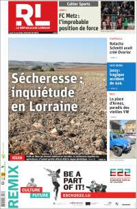 Portada de Le Republicain Lorrain (Francia)