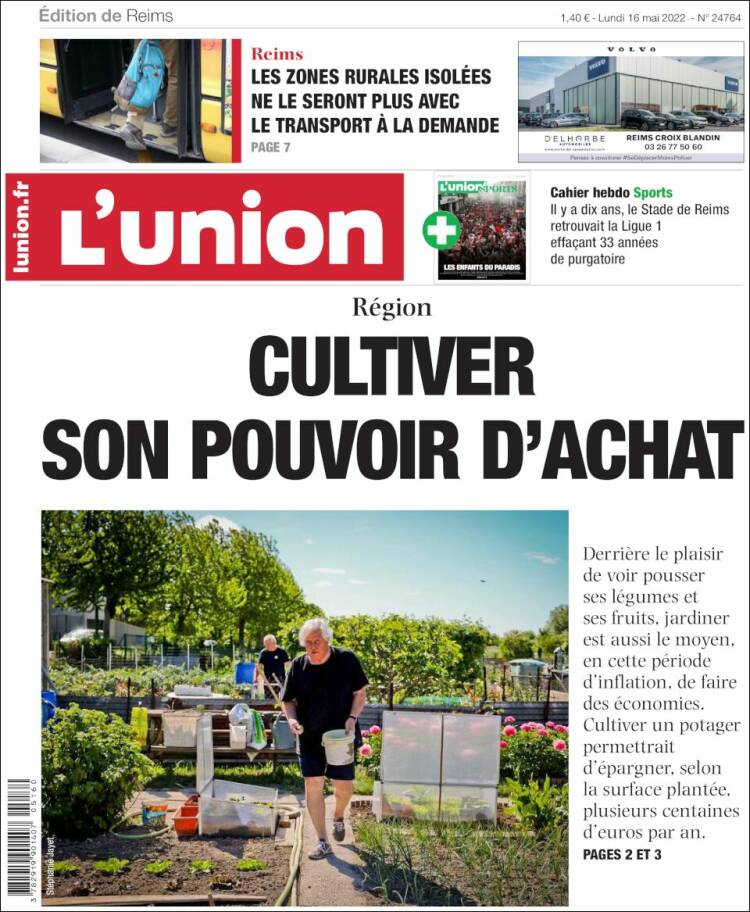 Portada de L'Union (Francia)