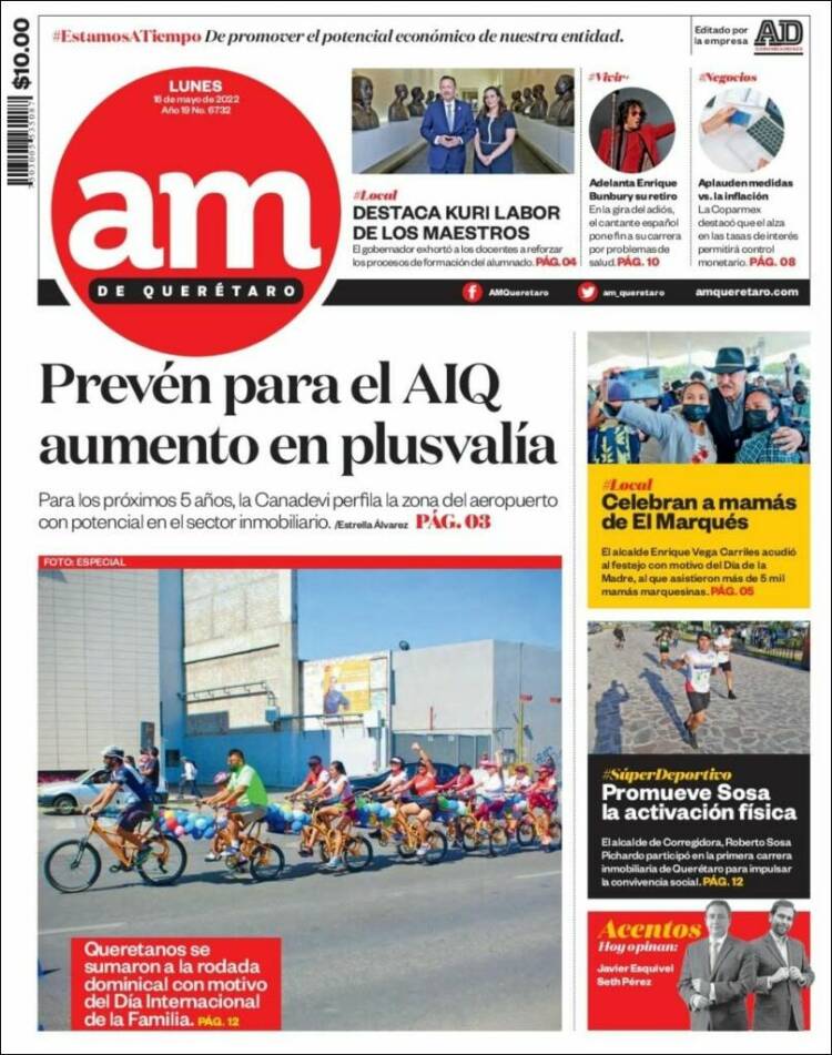 Portada de A.M. Querétaro (M&eacute;xico)