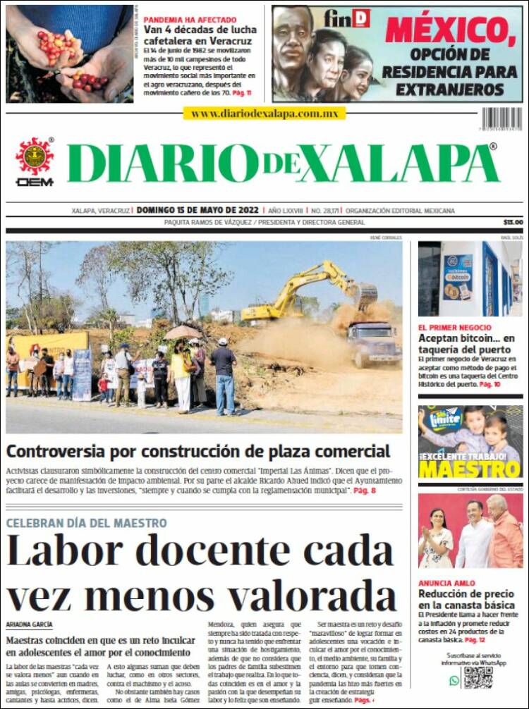 Portada de Diario de Xalapa (México)