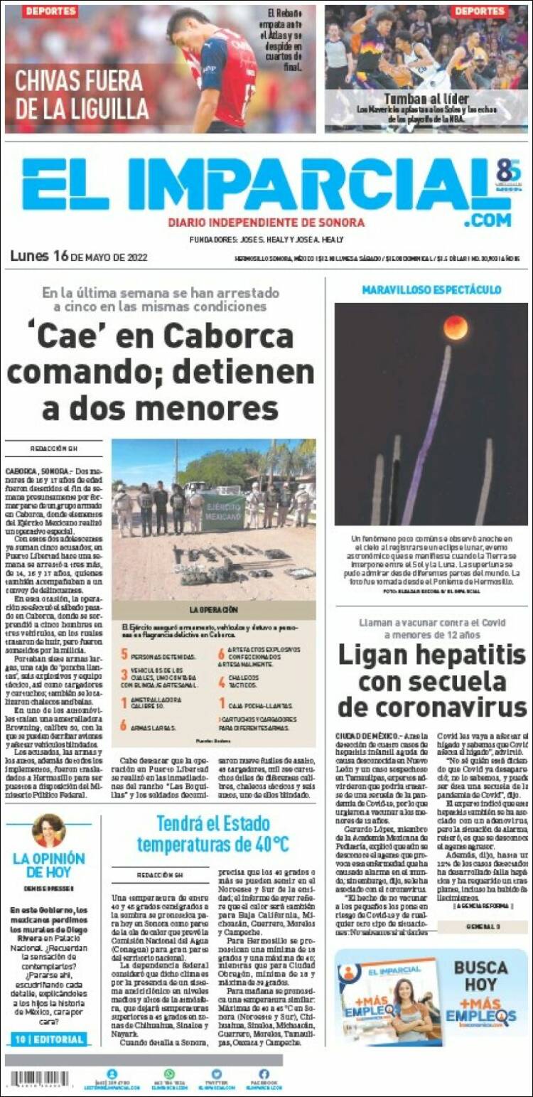 Portada de El Imparcial (México)