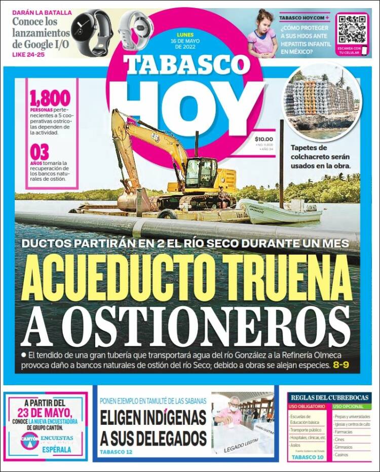 Portada de Tabasco Hoy (México)