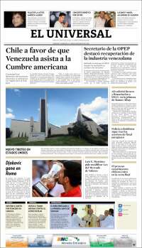 Portada de Universal (Venezuela)