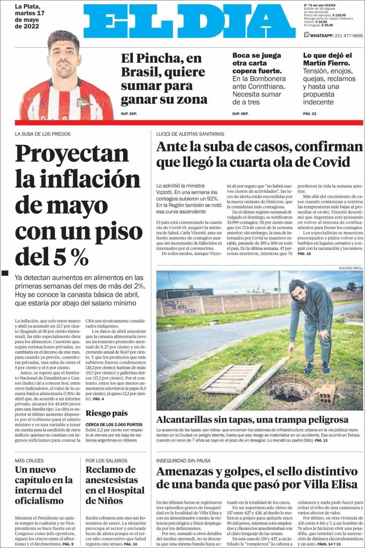 Portada de El Día de la Plata (Argentina)