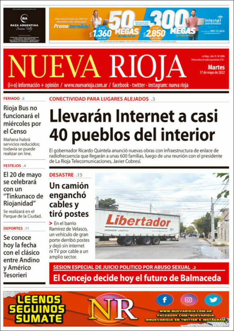 Portada de Nueva Rioja (Argentina)