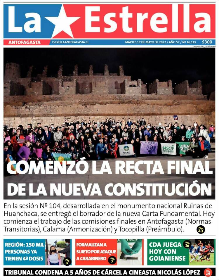 Portada de La Estrella del Norte (Chile)