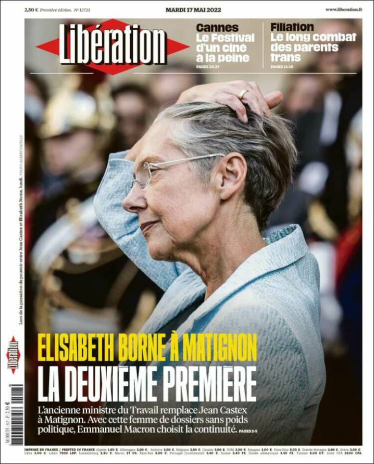 Portada de Libération (Francia)