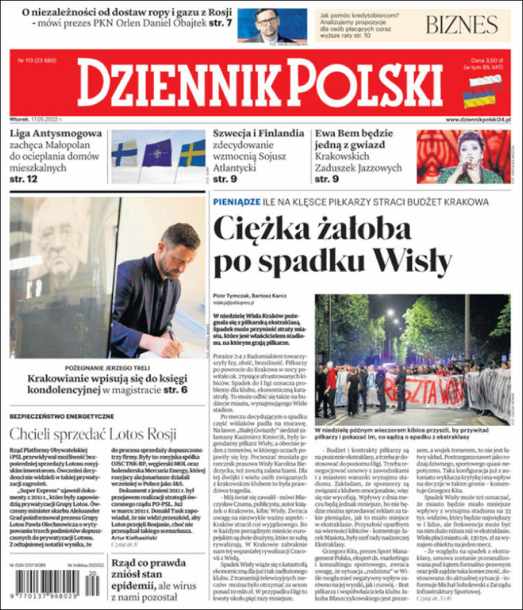 Portada de Dziennik (Polonia)