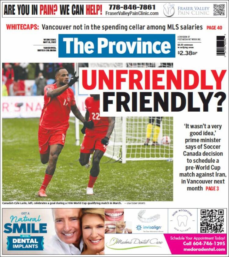 Portada de The Province (Canadá)