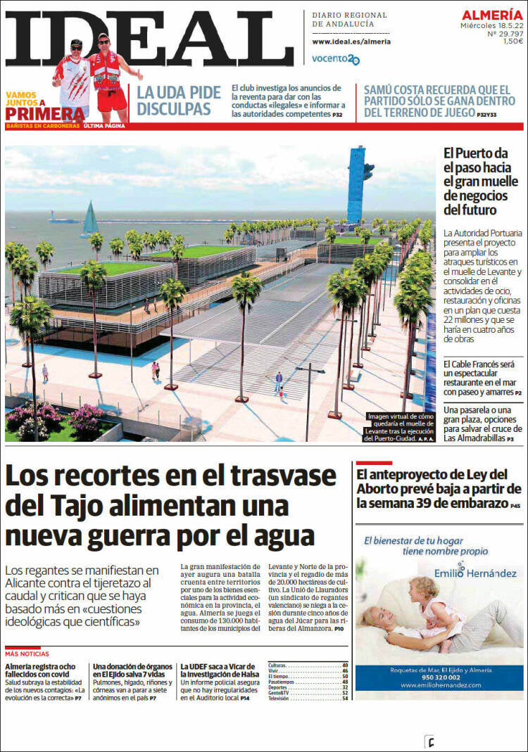 Portada de Ideal Almeria (España)