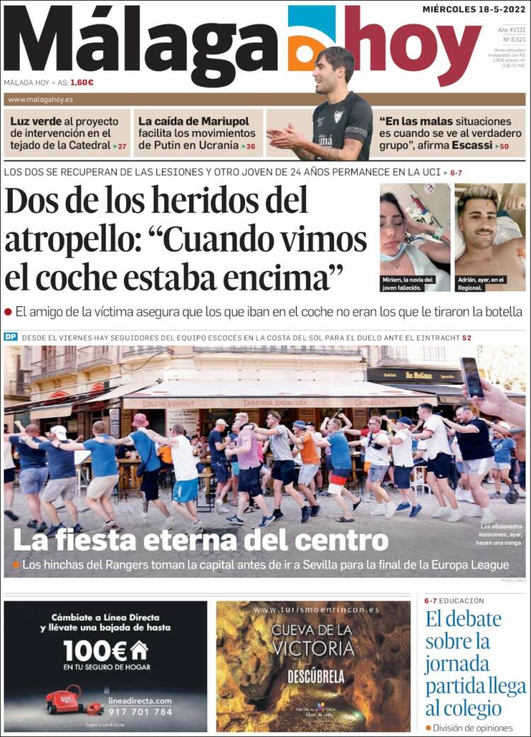 Portada de Málaga Hoy (España)