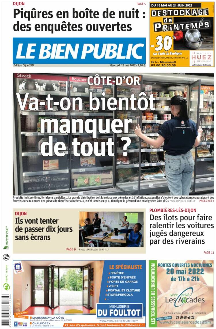 Portada de Le Bien Public (France)