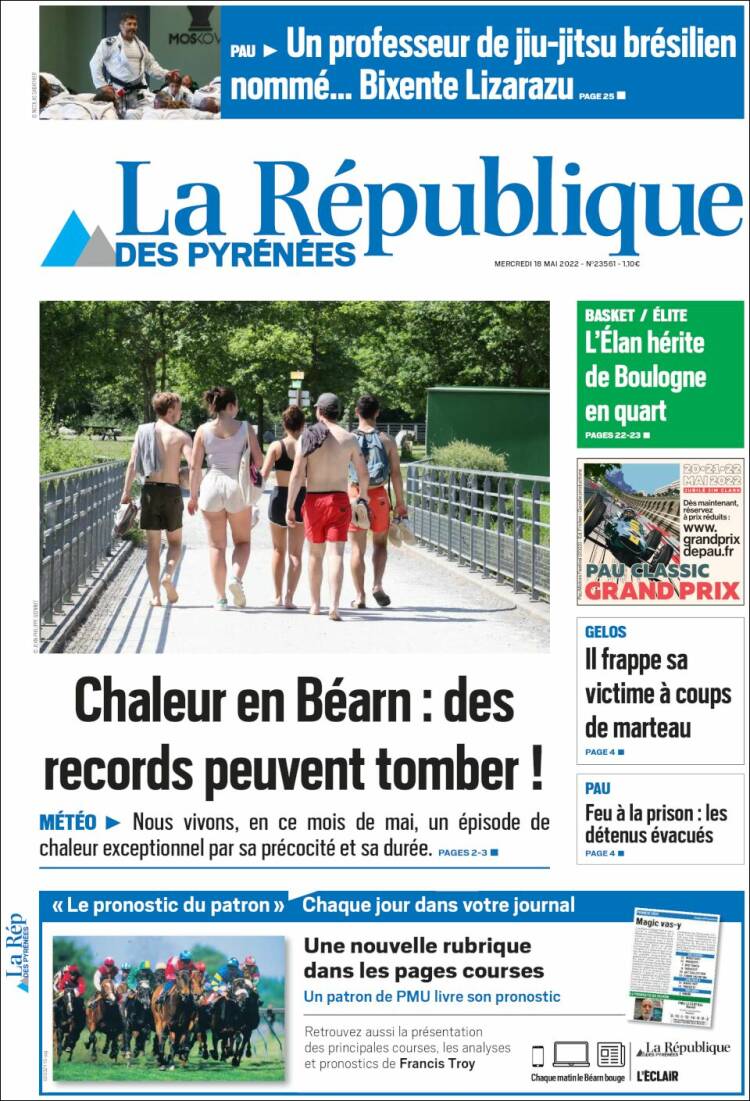 Portada de La République des Pyrénées (France)