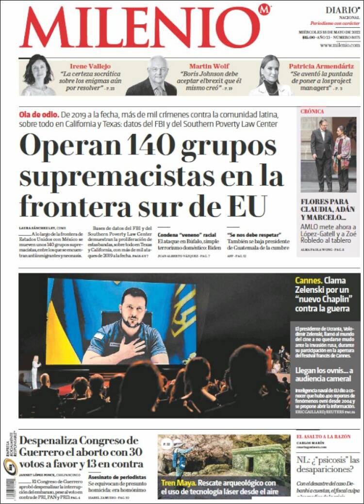 Portada de Milenio (México)