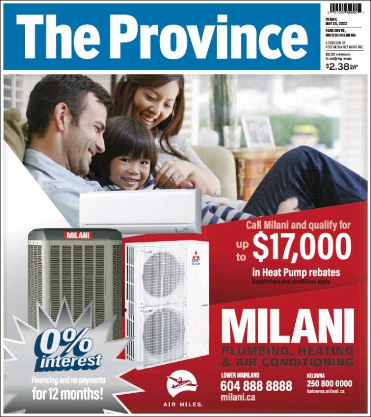 Portada de The Province (Canadá)