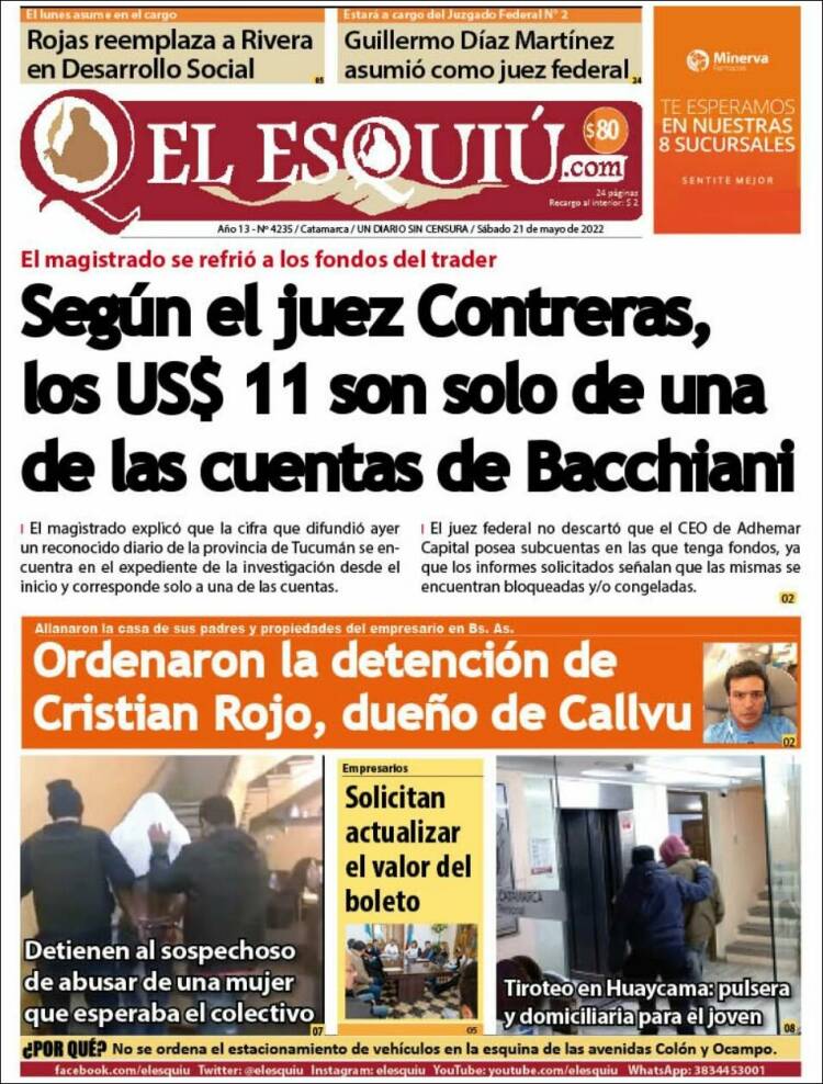 Portada de El Esquiu (Argentina)